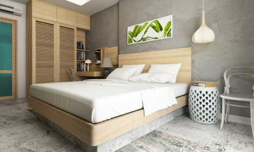 Comfortable supported living room for people with disabilities